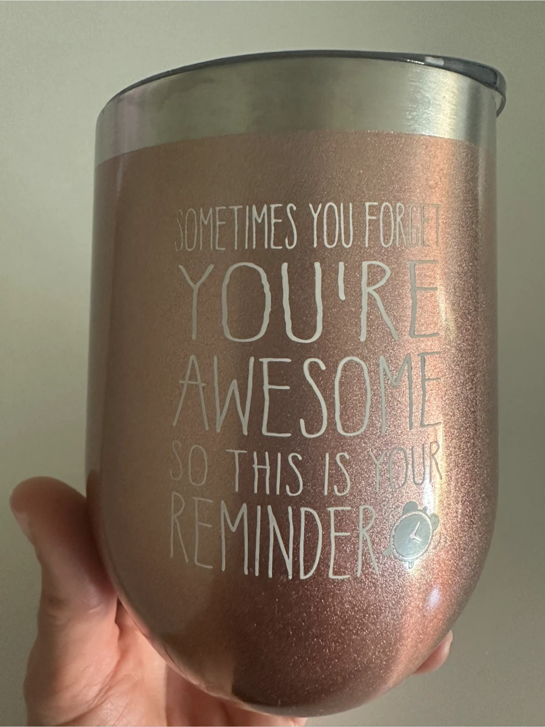 🧡Rose Gold Reminder Wine Tumbler