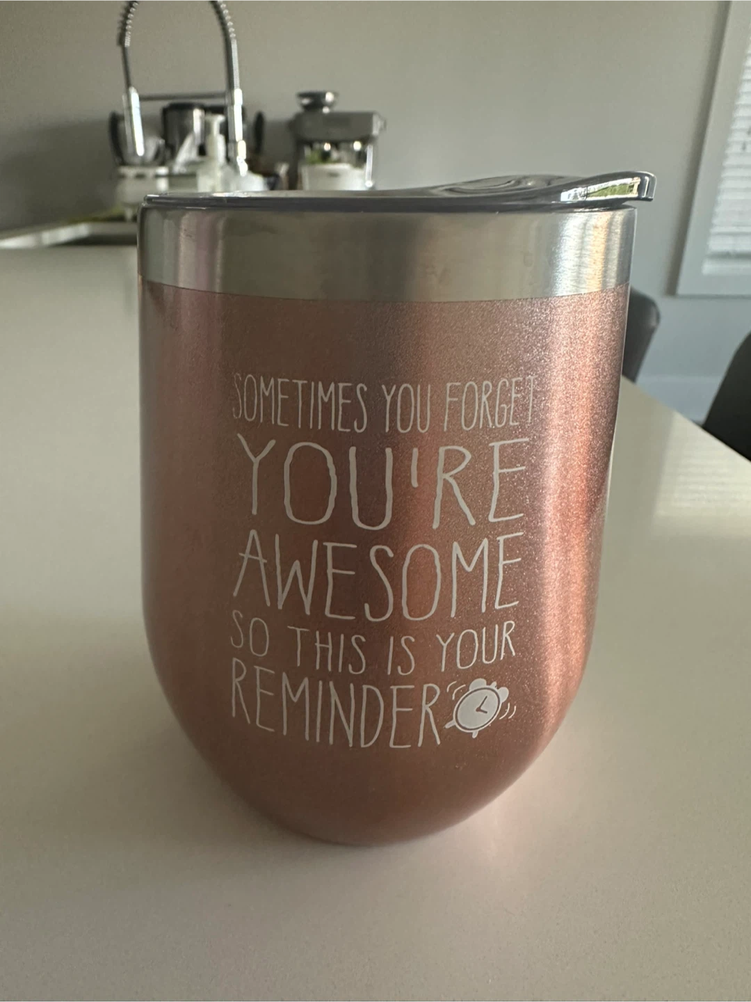 🧡Rose Gold Reminder Wine Tumbler - photo 3