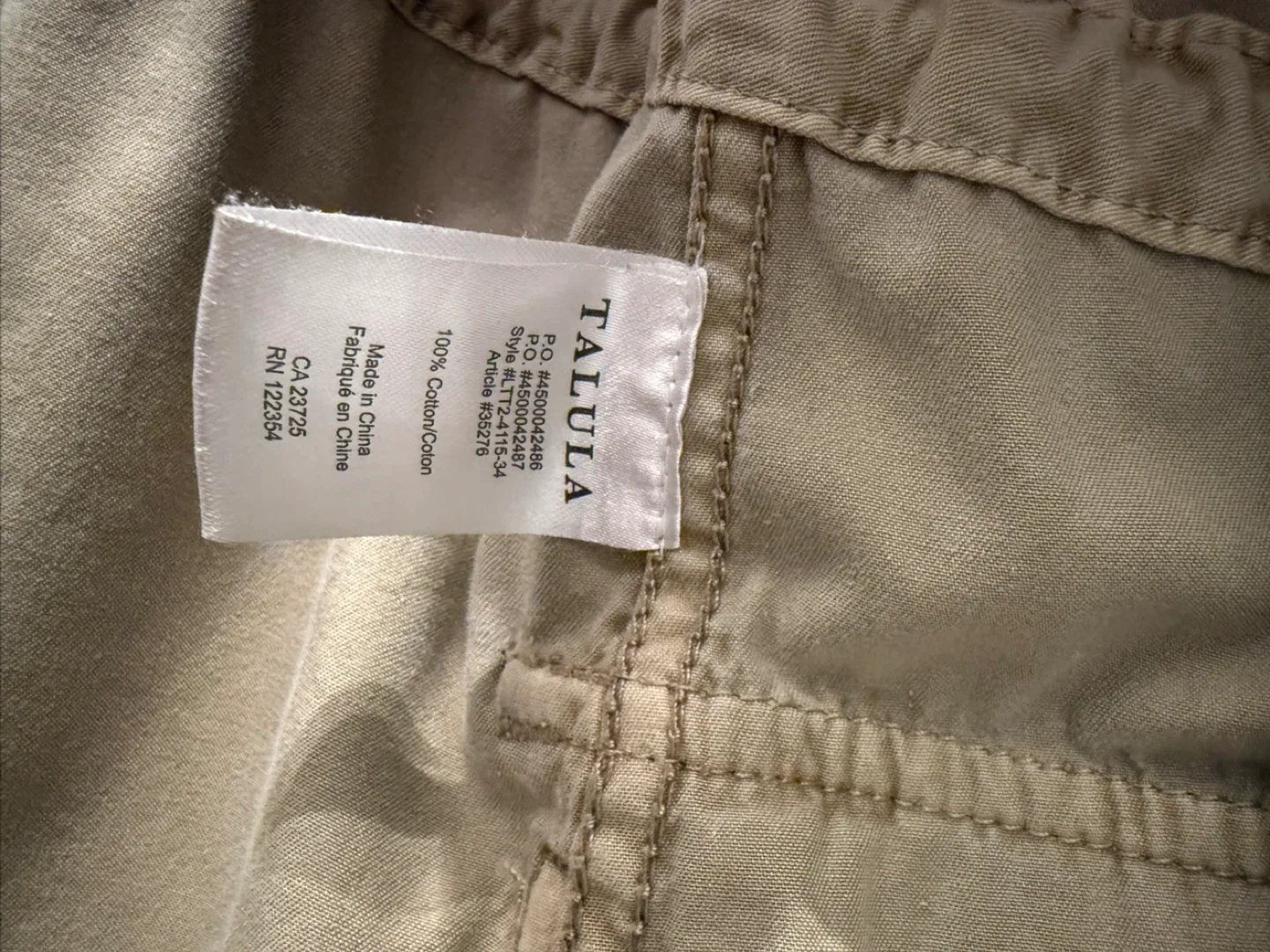 Talula Beige Cotton Hooded Jacket - Size S image indicator(2)