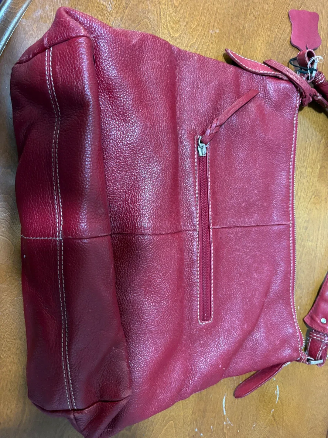 [DANIER] Red Leather Shoulder Bag image indicator(3)