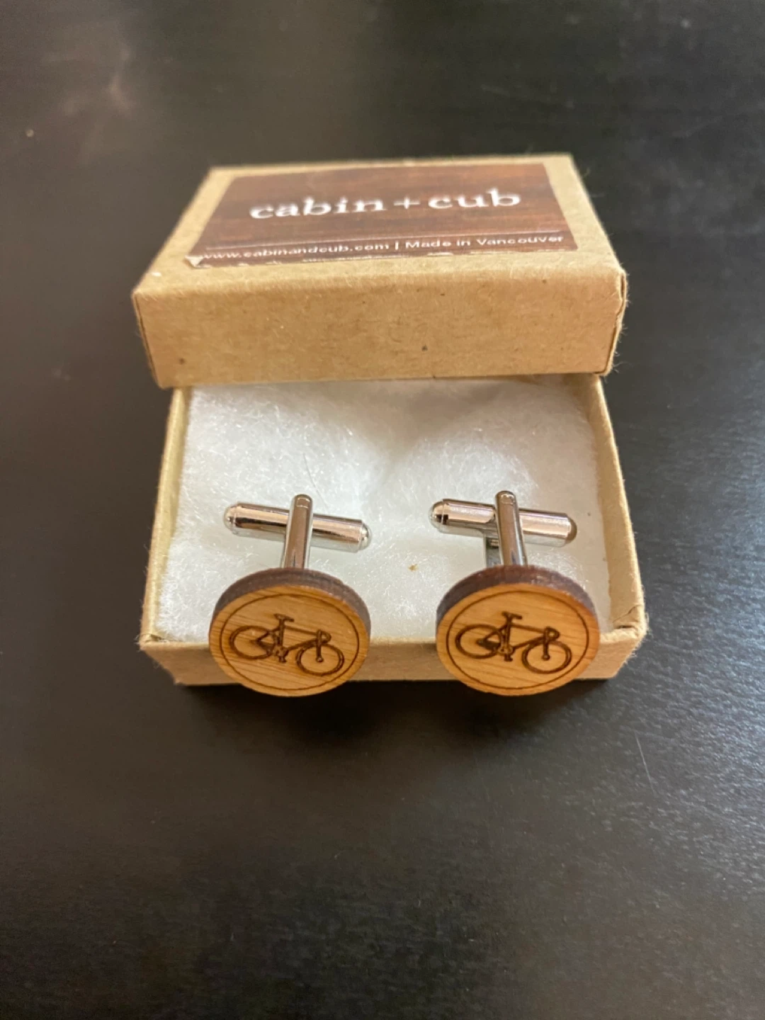 Cabin + Cub Bicycle Cufflinks - Handmade in Vancouver