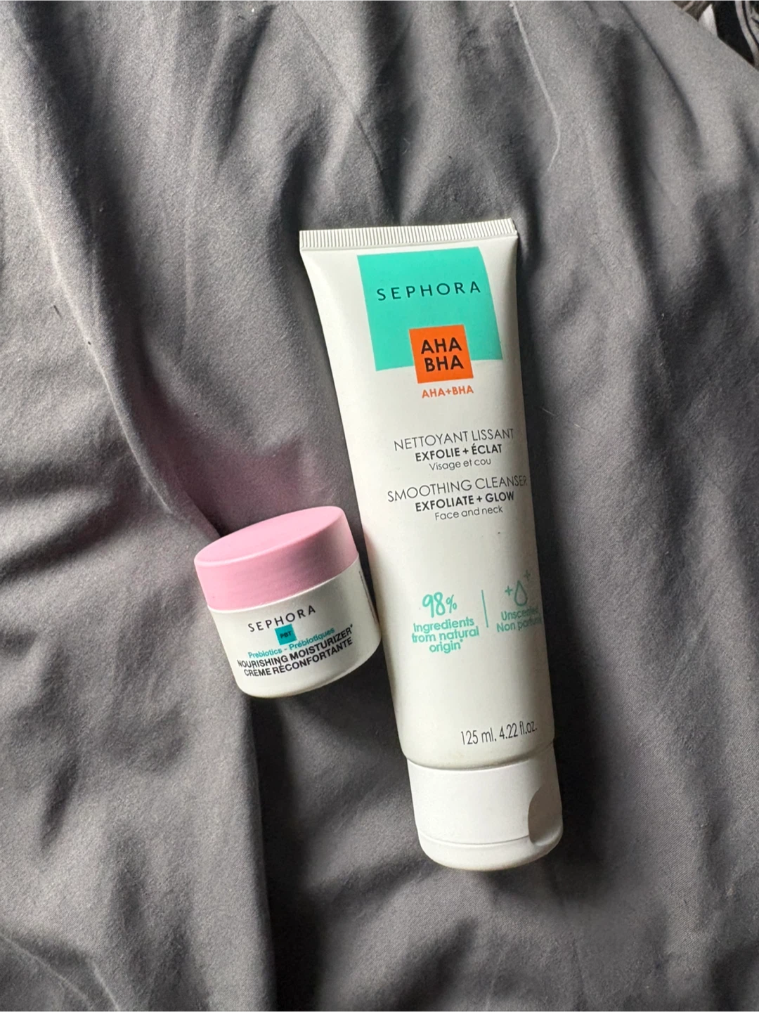 Sephora AHA+BHA Smoothing Cleanser & Moisturizer