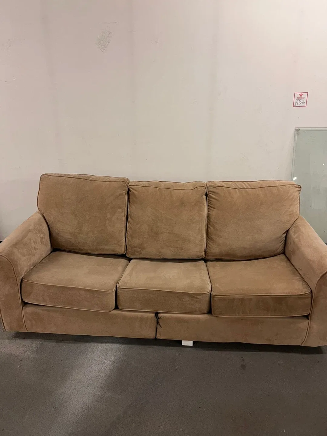 Beige Sofa with Pull-Out Bed thumbnail