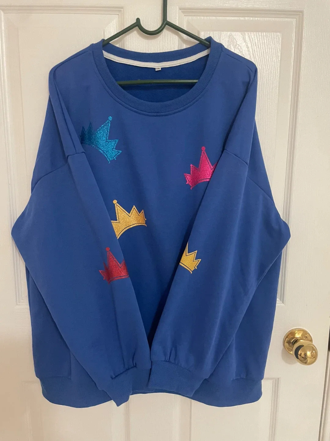 Blue Crown Print Sweatshirt - Size 2XL image indicator(2)