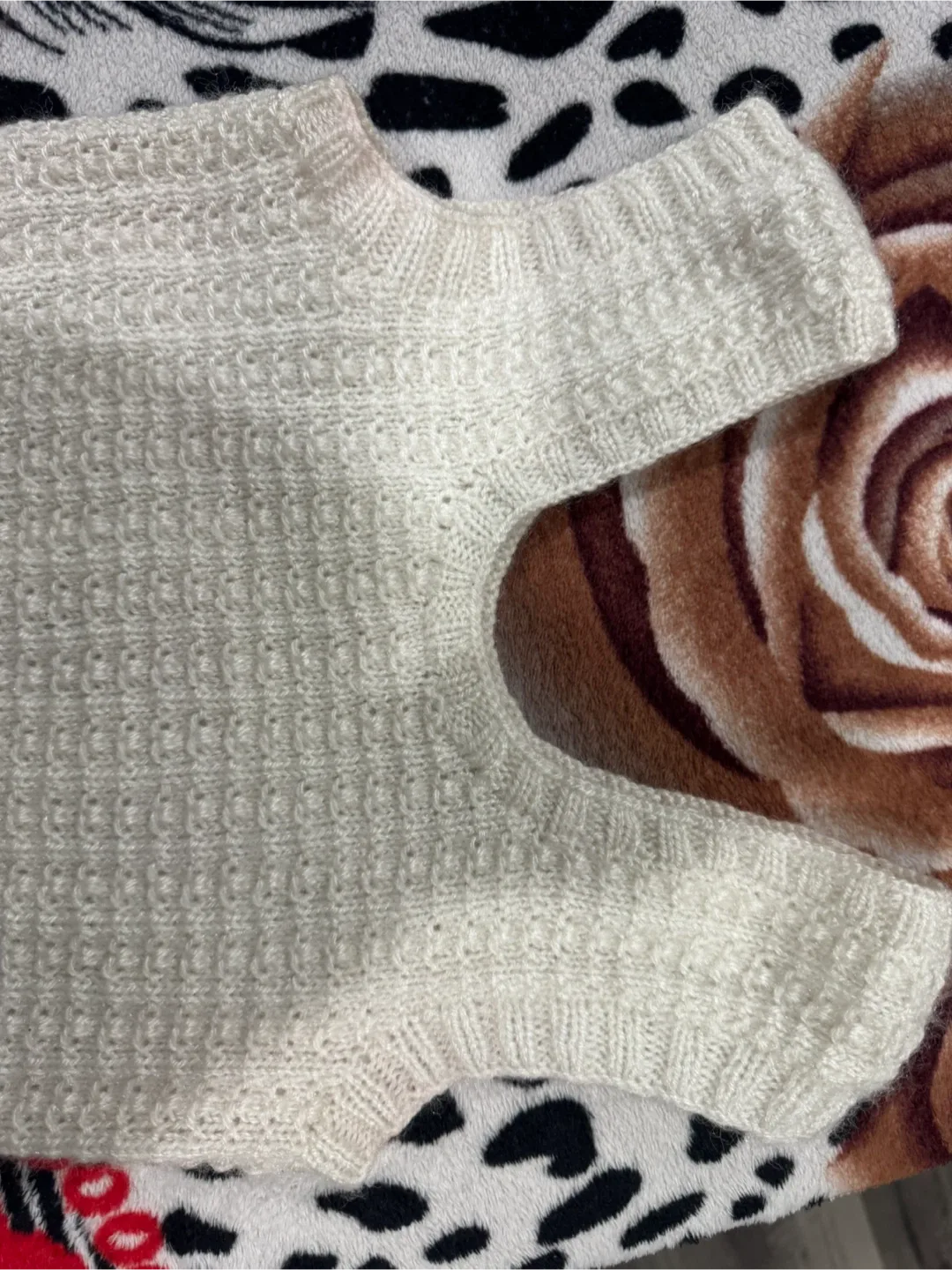 Cream Knit Sleeveless Top 🧡 image indicator(6)