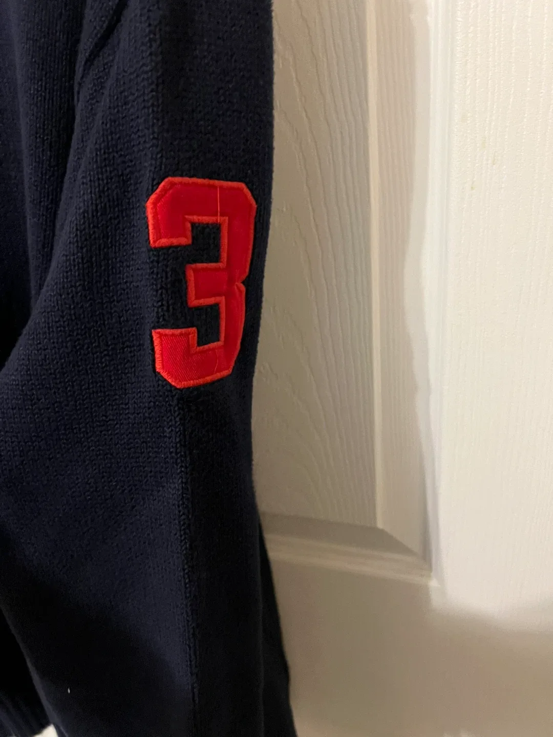 Ralph Lauren Navy Blue Knit Zip Up Sweater image indicator(4)