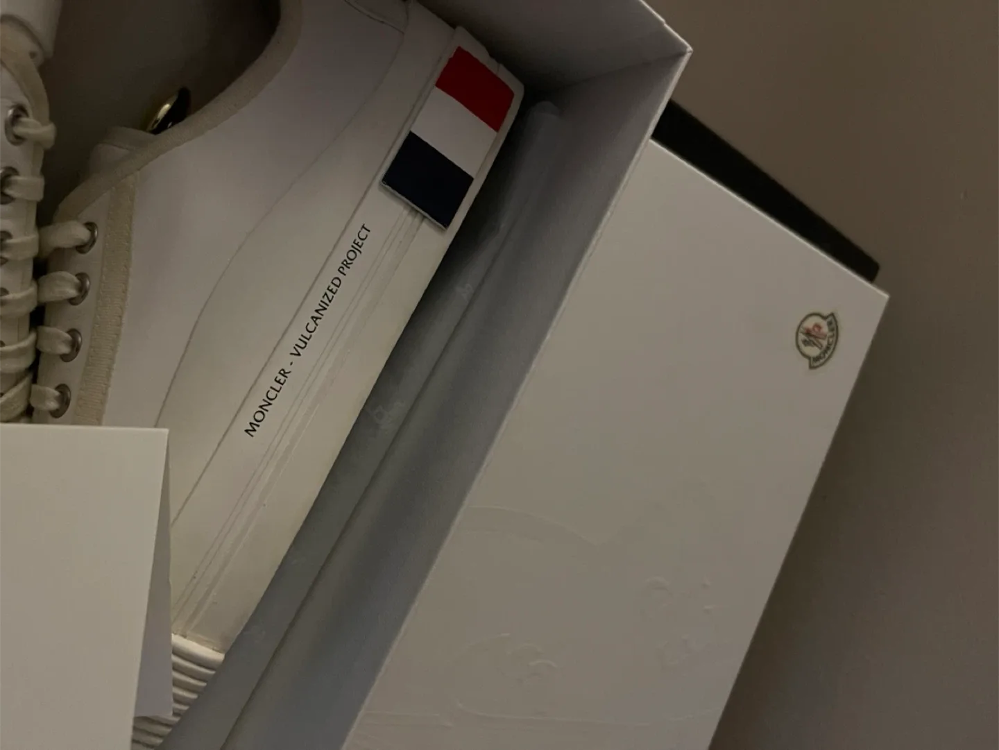 Moncler Vulcanized Project Sneakers - White, Size 9.0 image indicator(2)