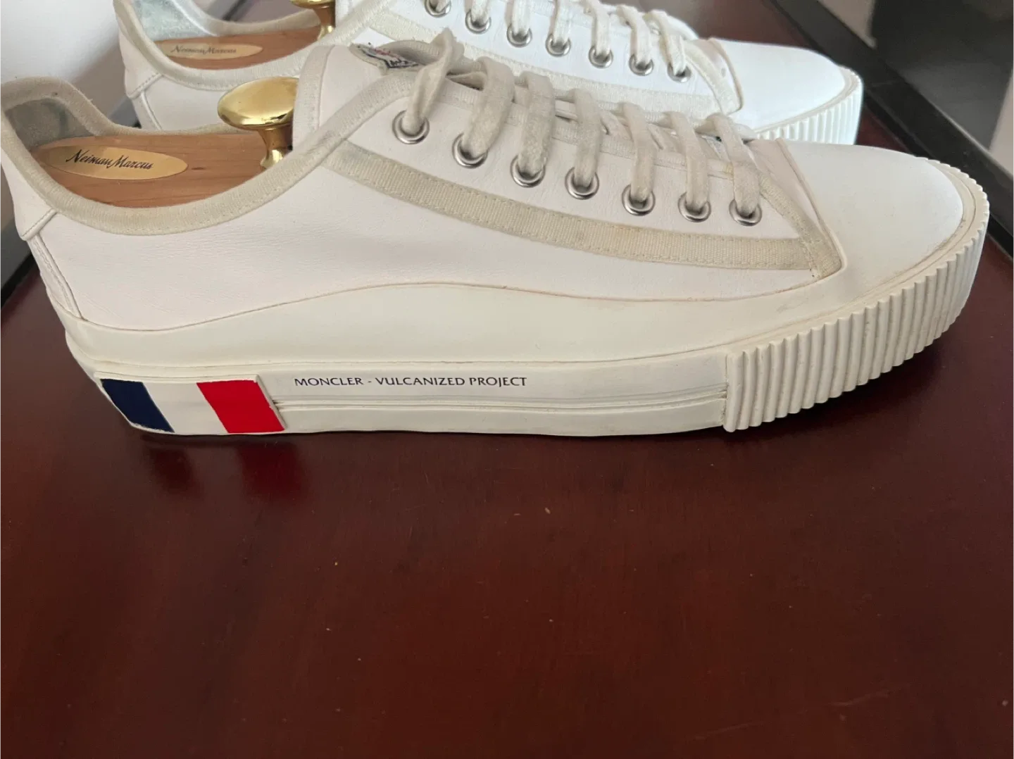 Moncler Vulcanized Project Sneakers - White, Size 9.0 image indicator(4)