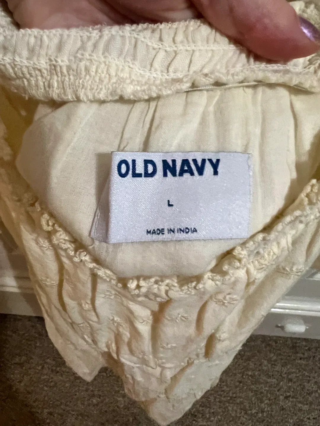 Old Navy White Dress - Size L image indicator(2)