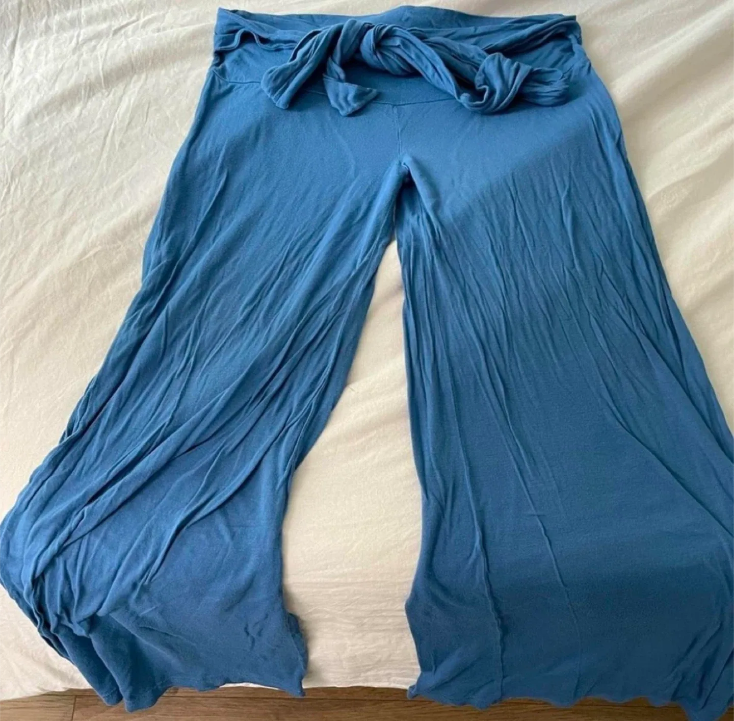 Blue Tie-Waist Lounge Pants image indicator(3)