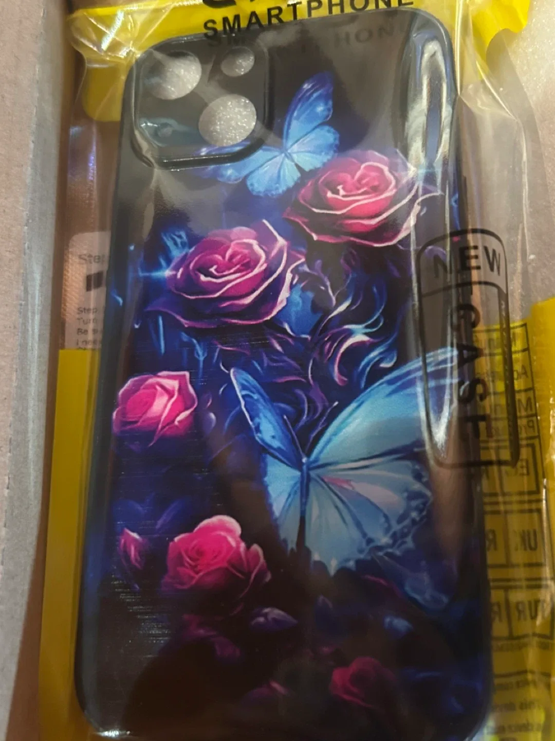 IPHONE 14LED Case with Butterfly and Floral Design image indicator(2)