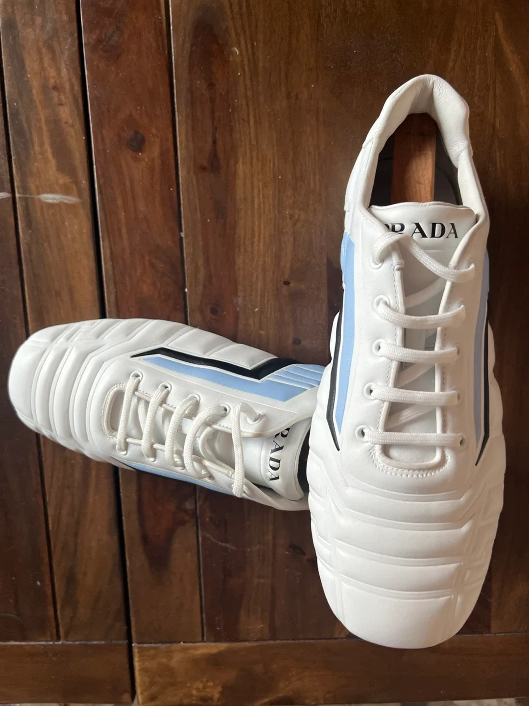 Prada Original - Calzatore Uomo White Leather Sneakers image indicator(3)