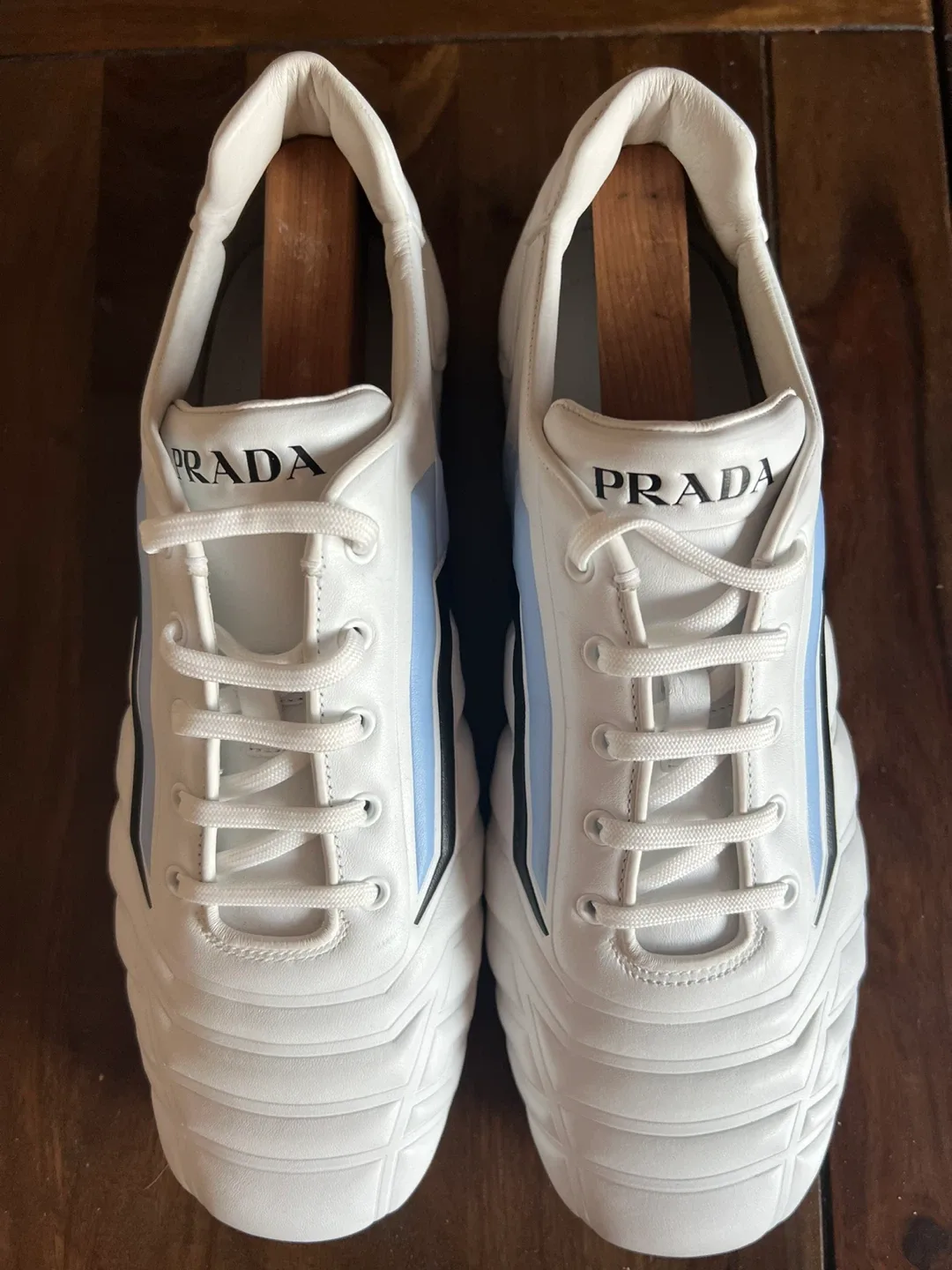 Prada Original - Calzatore Uomo White Leather Sneakers image indicator(2)