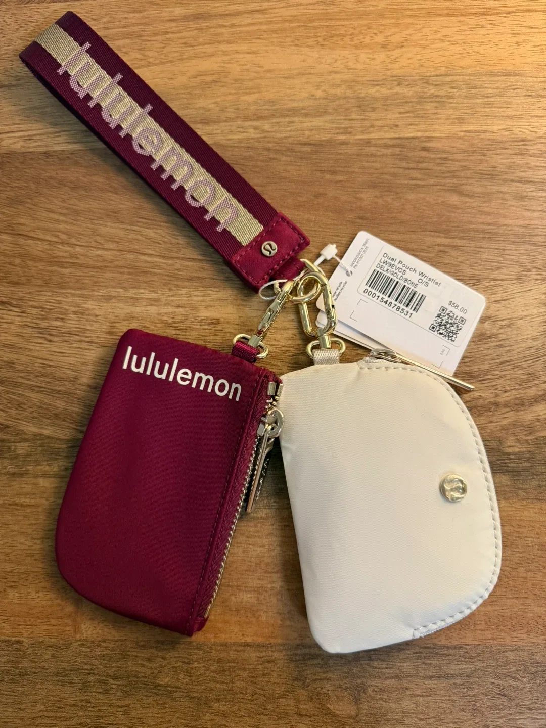 Lululemon Dual Pouch Wristlet - brand new with tag thumbnail