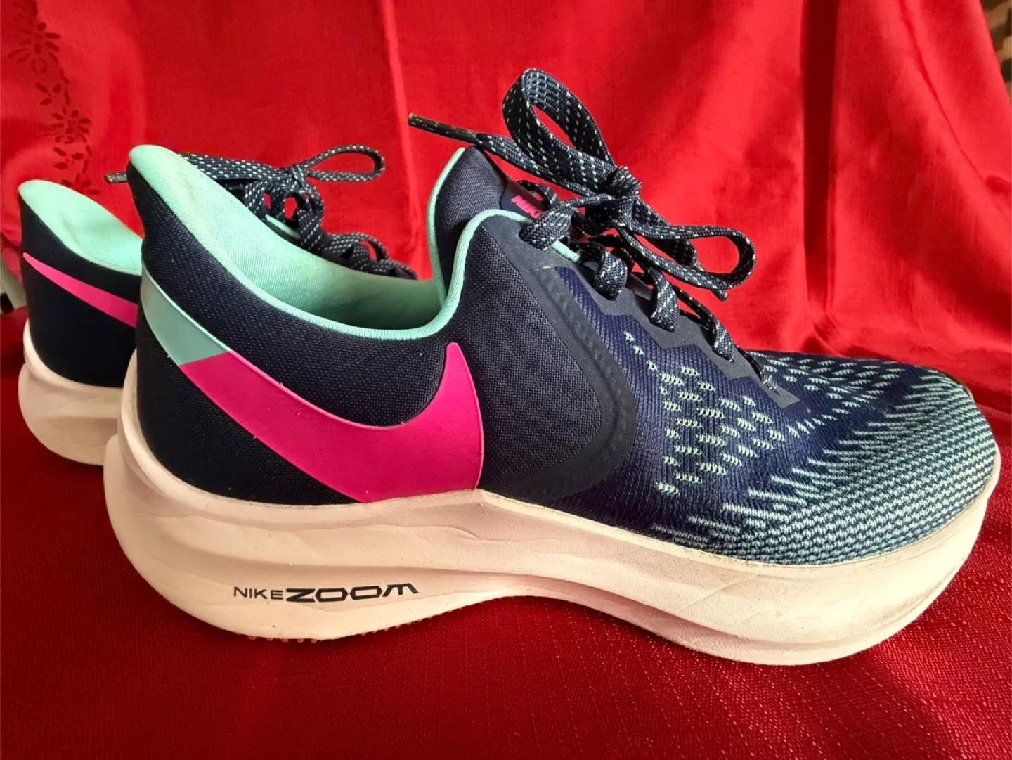 🧡Nike Zoom Running Shoes - Blue/Pink thumbnail