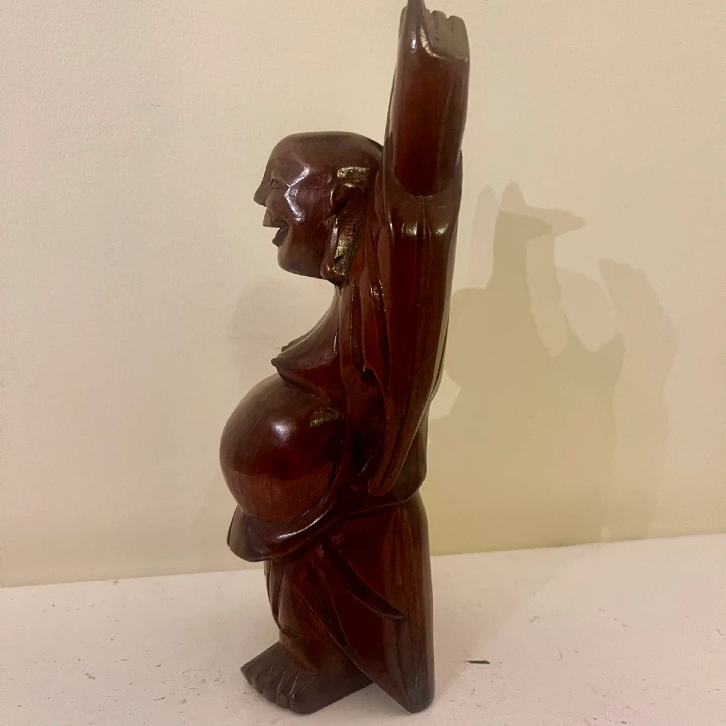 Laughing Hardwood Buddha image indicator(2)