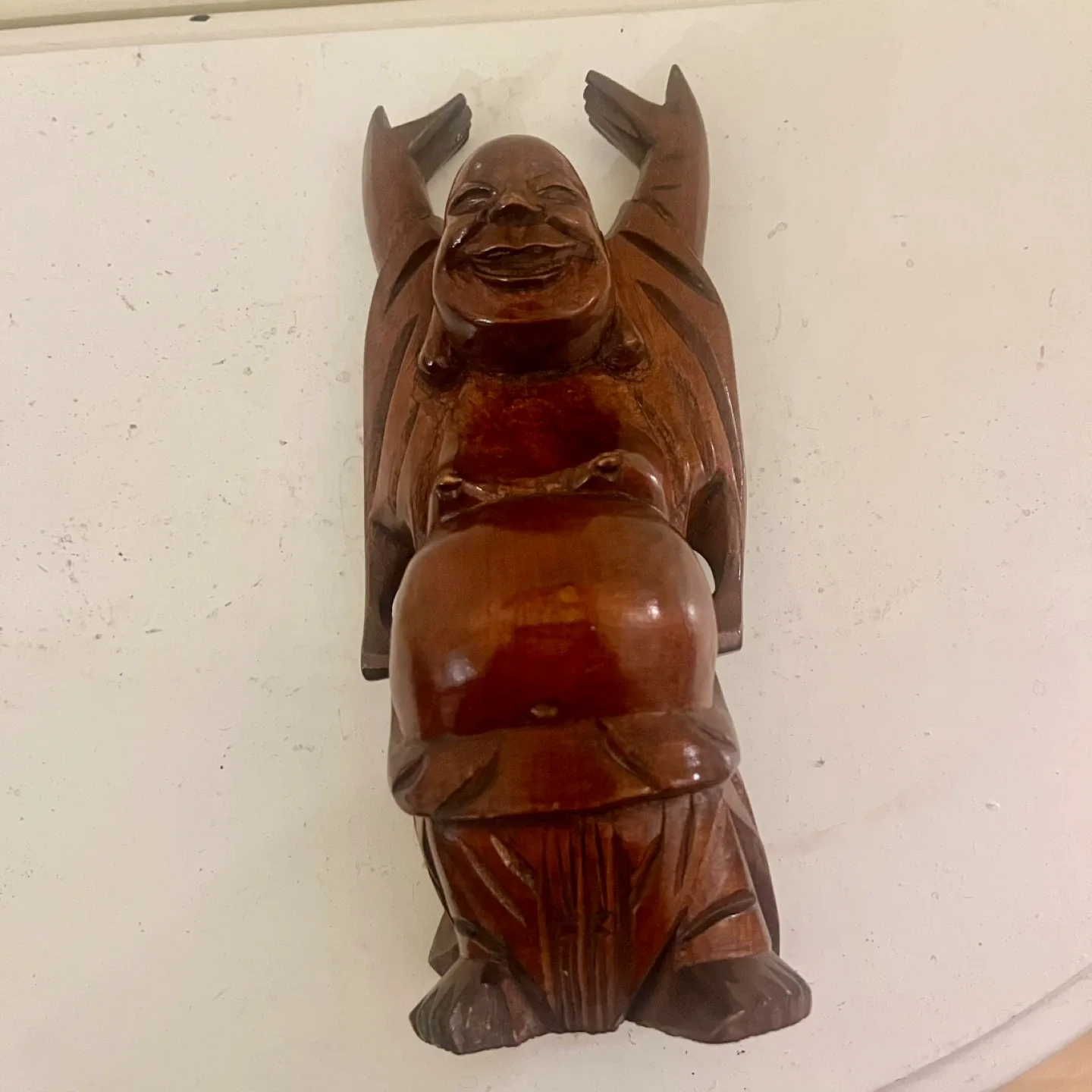 Laughing Hardwood Buddha thumbnail