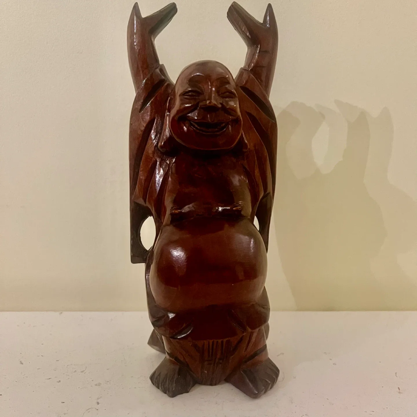 Laughing Hardwood Buddha image indicator(6)