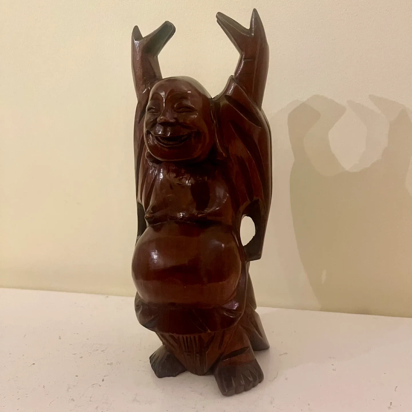 Laughing Hardwood Buddha image indicator(4)