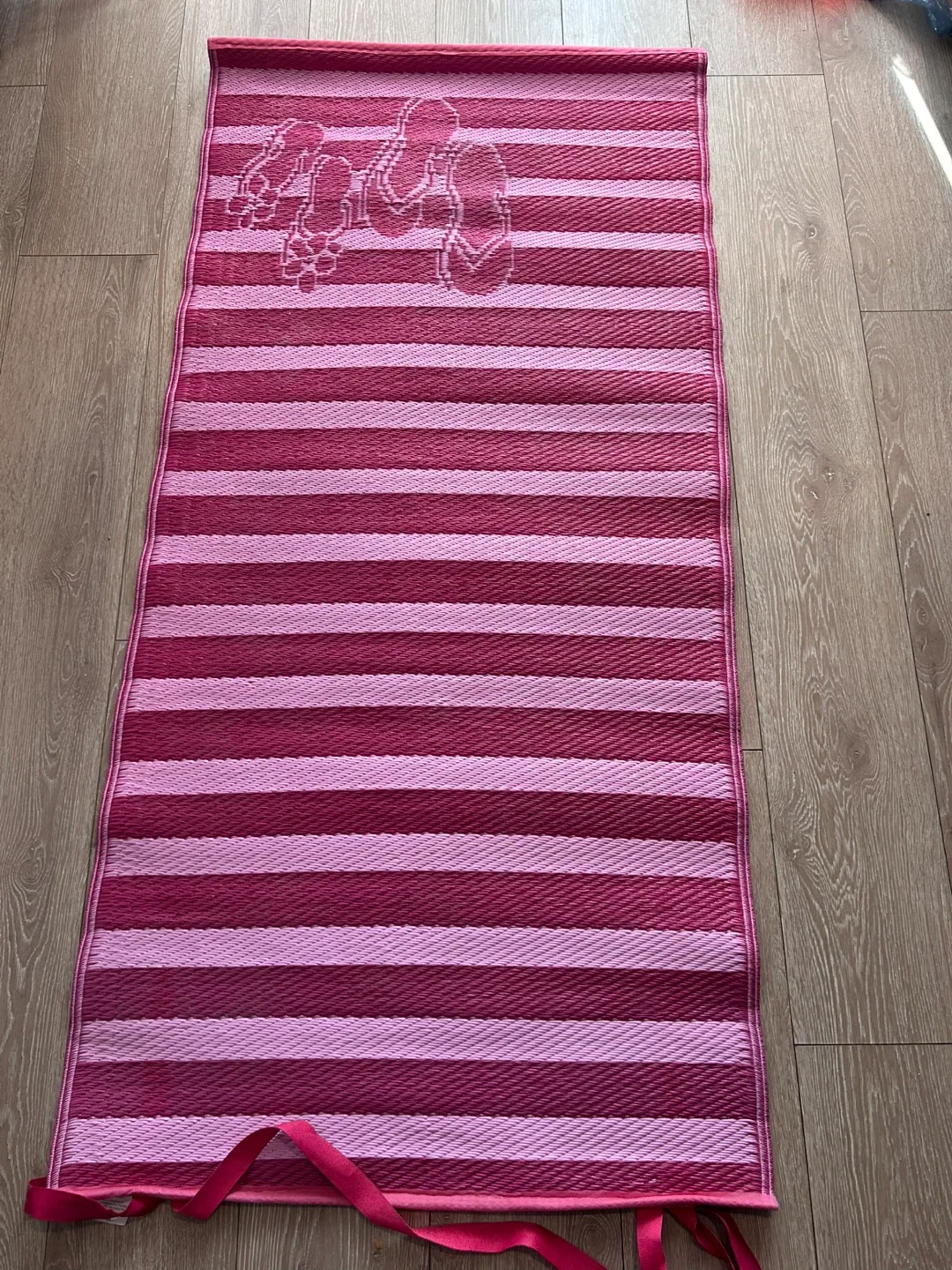 Pink Striped Beach Mat thumbnail