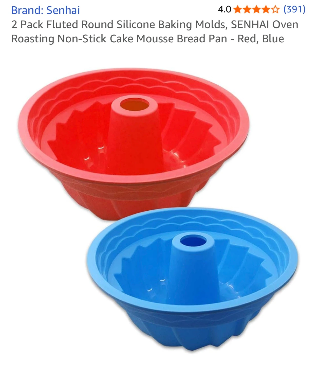 Senhai Silicone Baking Molds - Red & Blue - photo 2