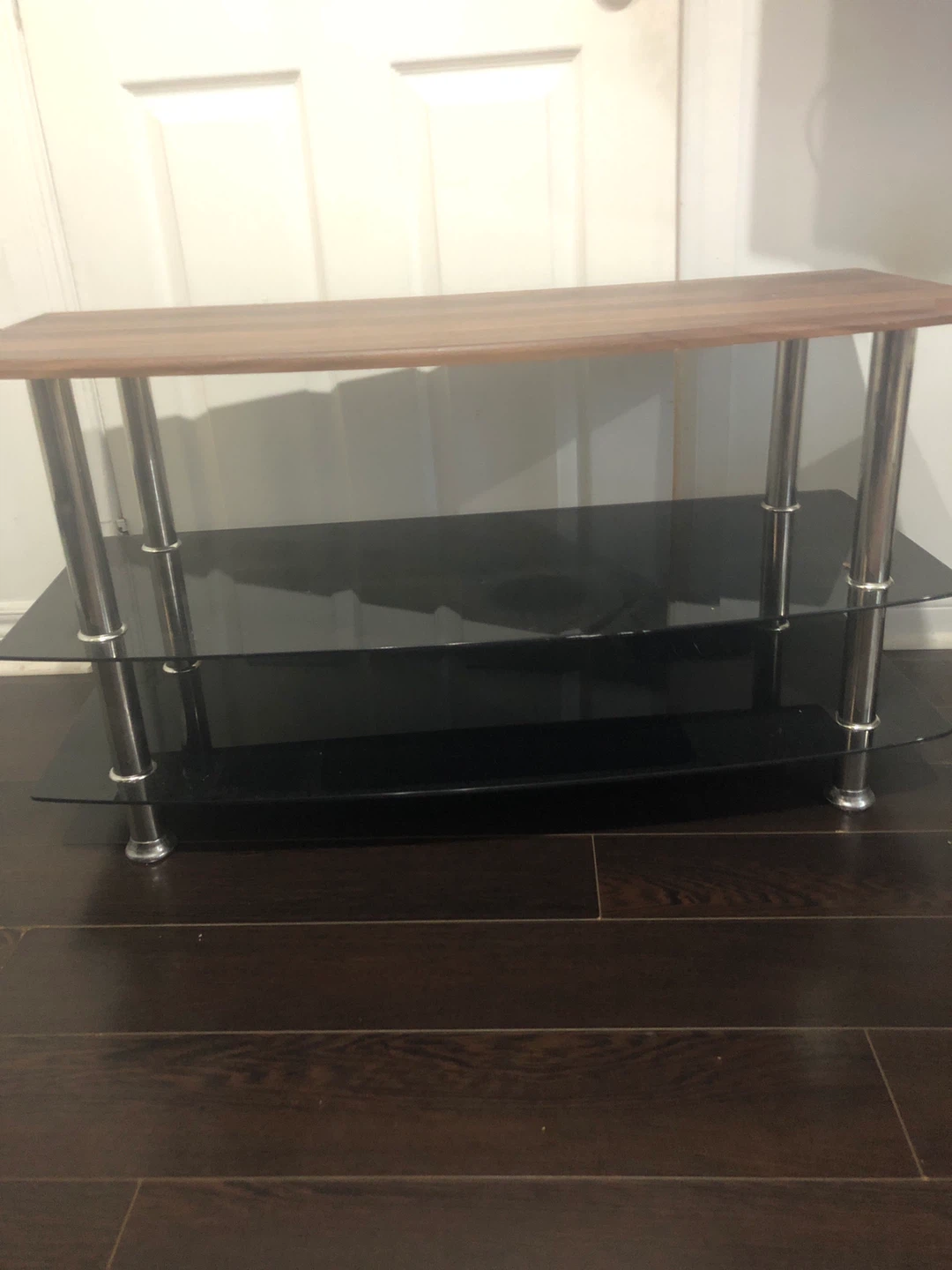 TV Stand with Glass Shelves - photo 2