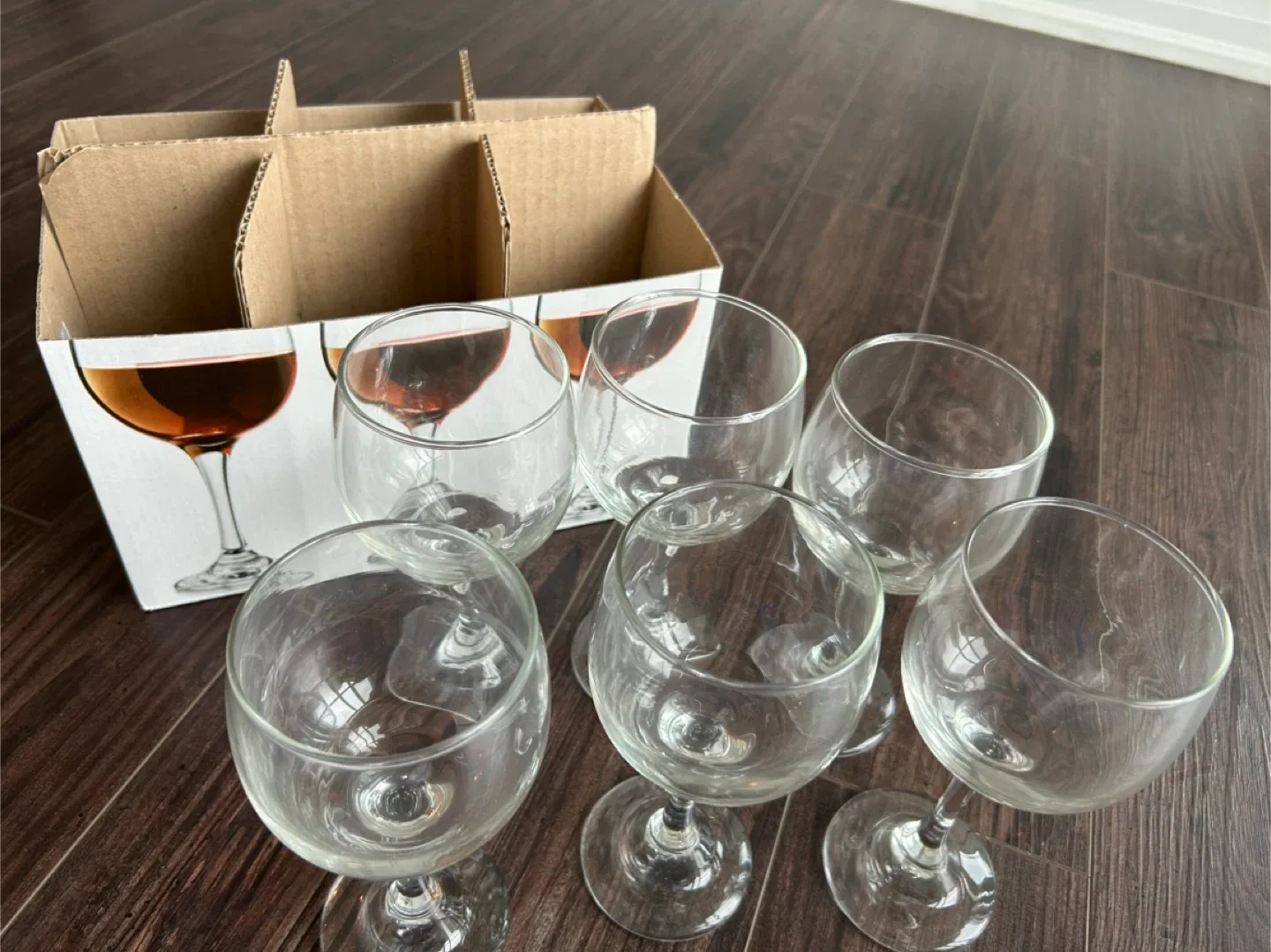 Set of 6 Wine Glasses with Box image indicator(2)