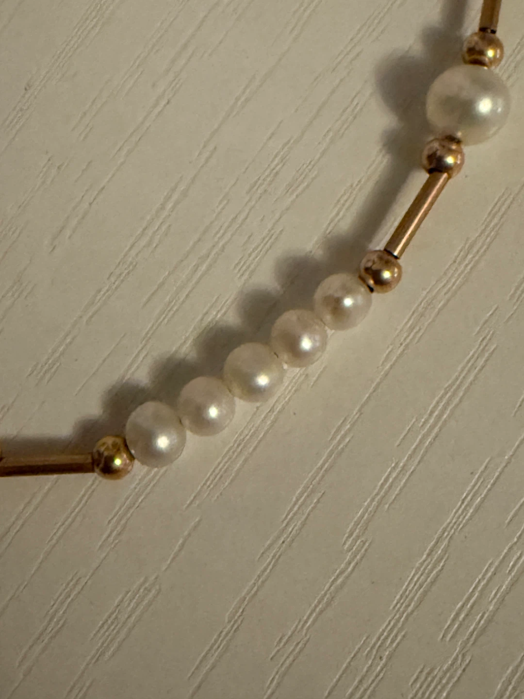 Pearl and 14k Gold plated Bead Necklace - photo 2