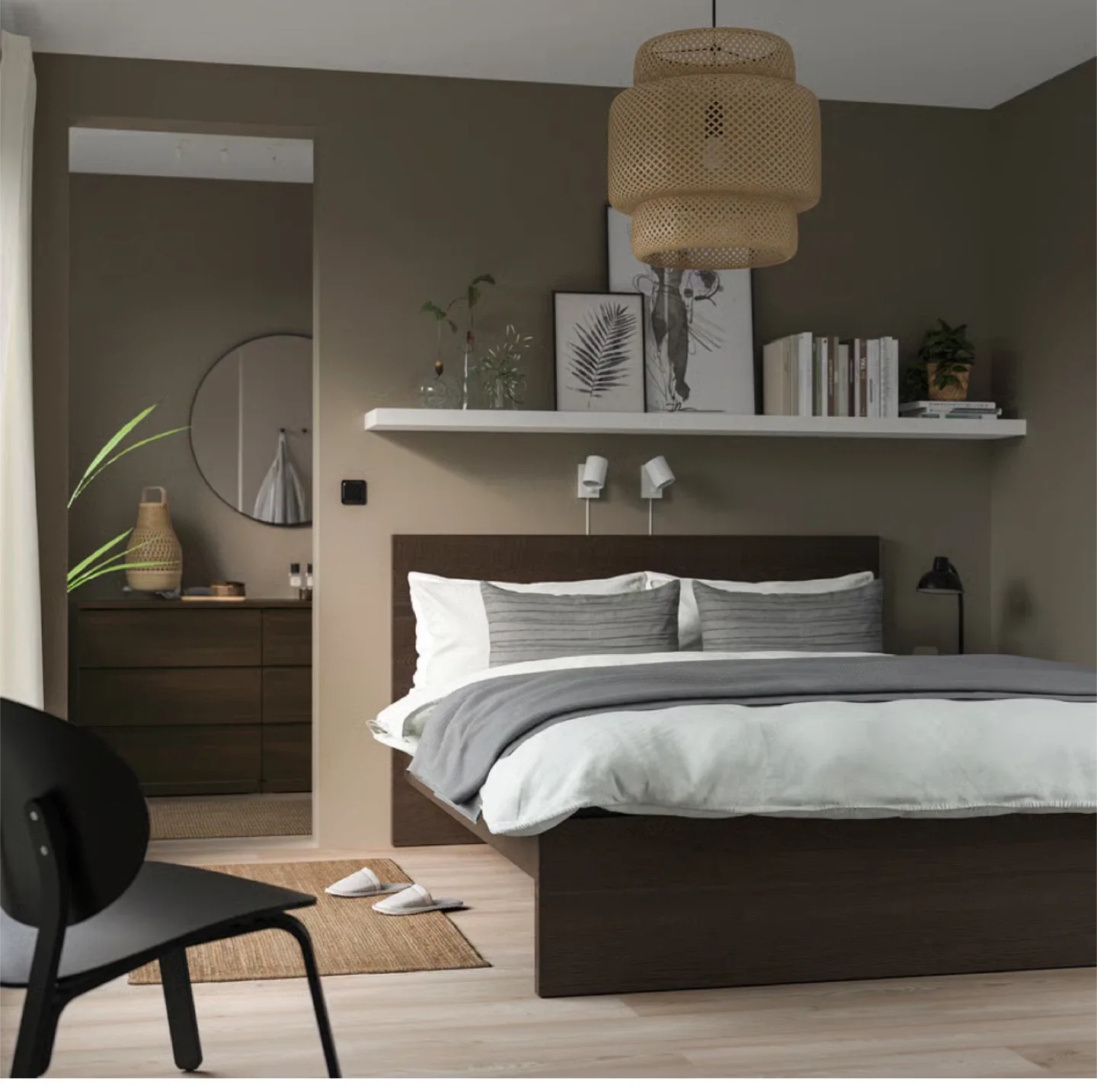 IKEA Malm Bed Frame - Black, King Size thumbnail