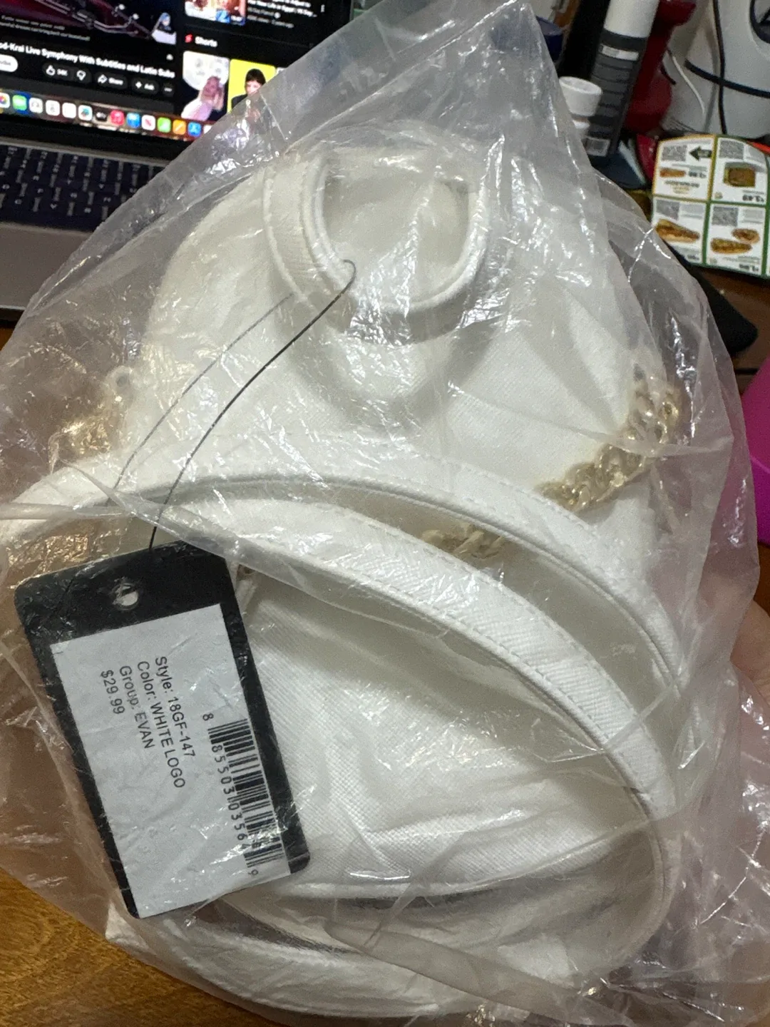 [Guess] Evan White Logo Mini Crossbag image indicator(4)