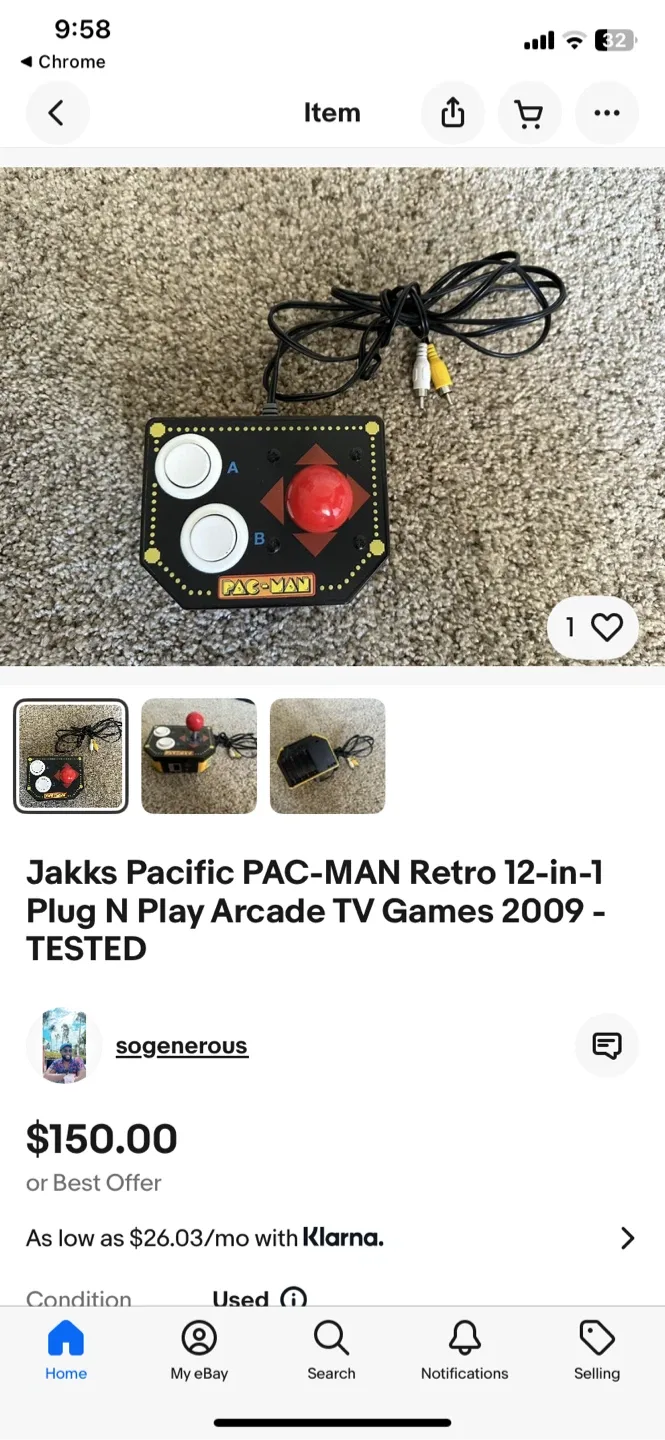 Jakks Pacific PAC-MAN Plug N Play Arcade TV Game image indicator(2)