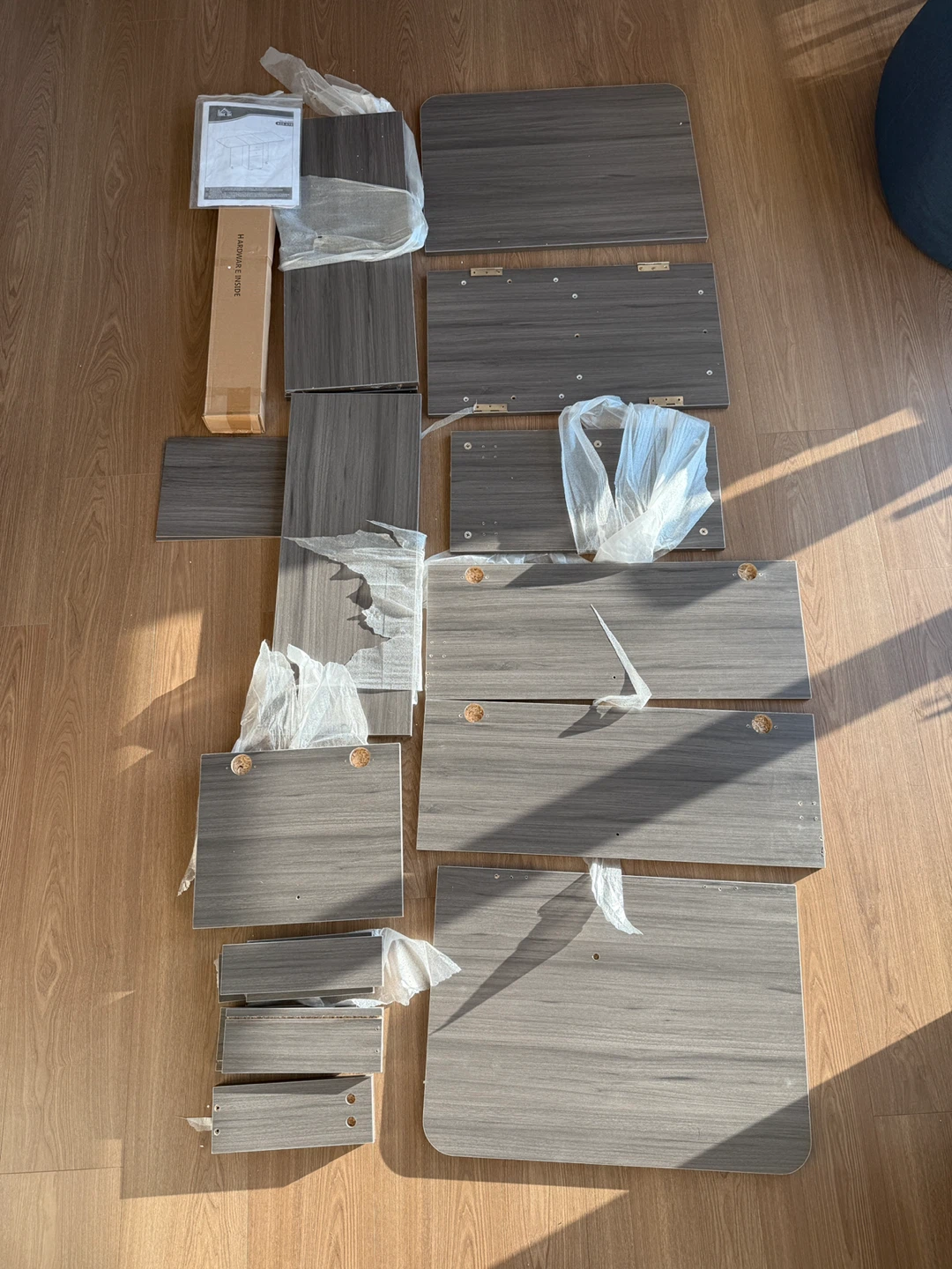 Homcom Drop Leaf Folding Dining Table - Grey - photo 2