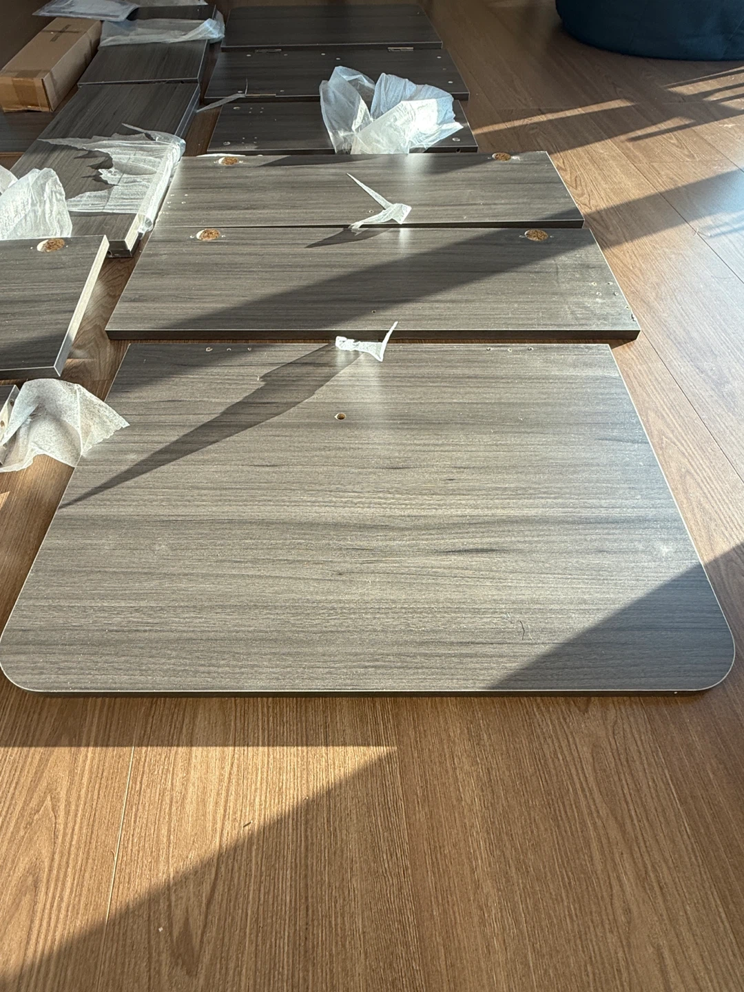 Homcom Drop Leaf Folding Dining Table - Grey - photo 3
