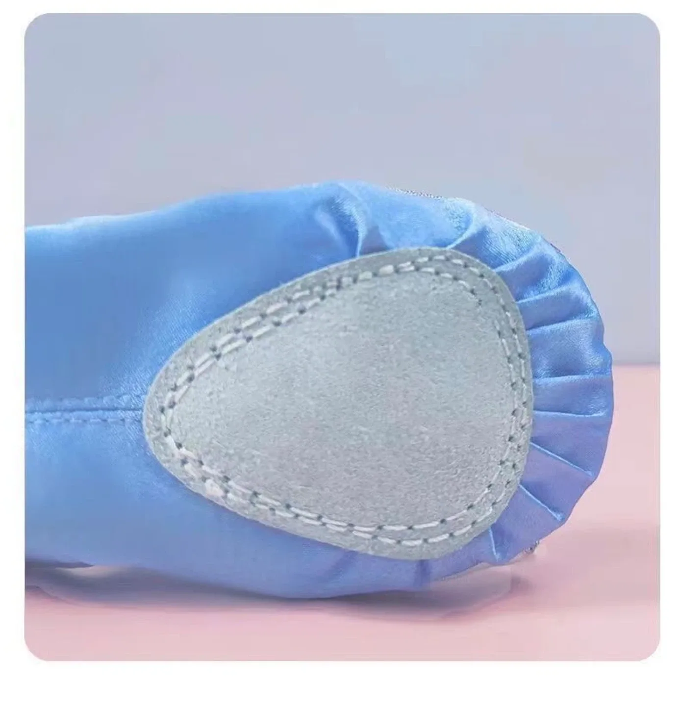 Blue Ballet Slippers with Elsa Flower Detail image indicator(2)