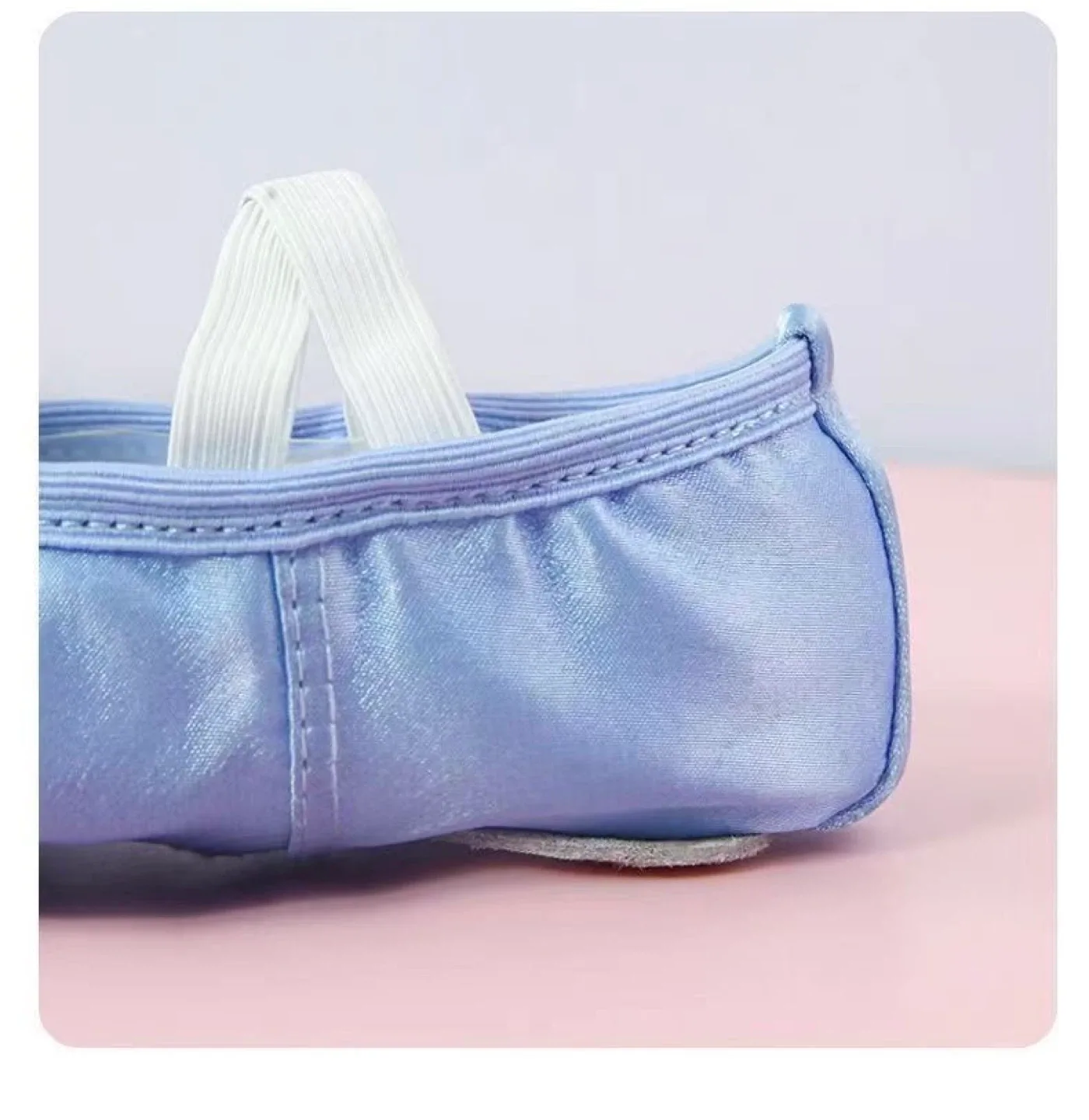 Blue Ballet Slippers with Elsa Flower Detail image indicator(3)