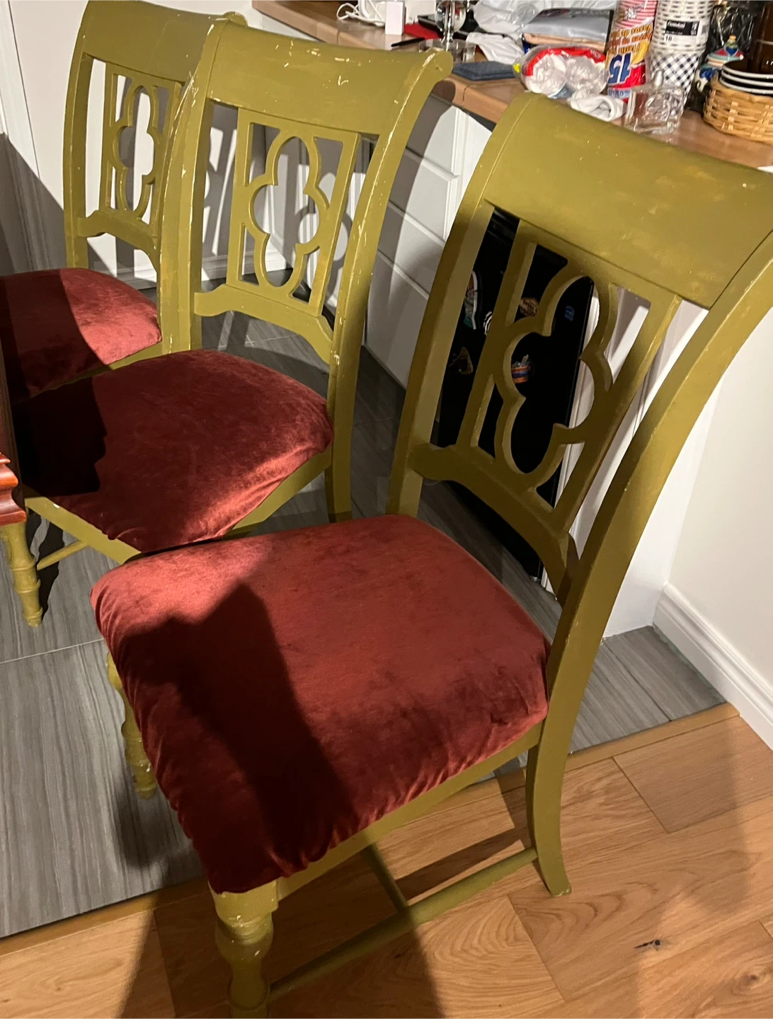 Vintage solid wood Dining Chairs - Set of 4