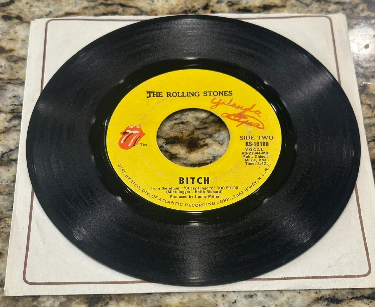 Rolling Stones-Brown Sugar 7” 45 RPM Vinyl Record image indicator(2)