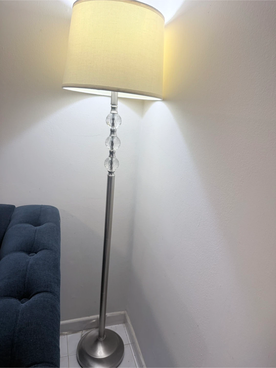 Crystal Ball Chrome Floor Lamp - 62" Height - photo 3