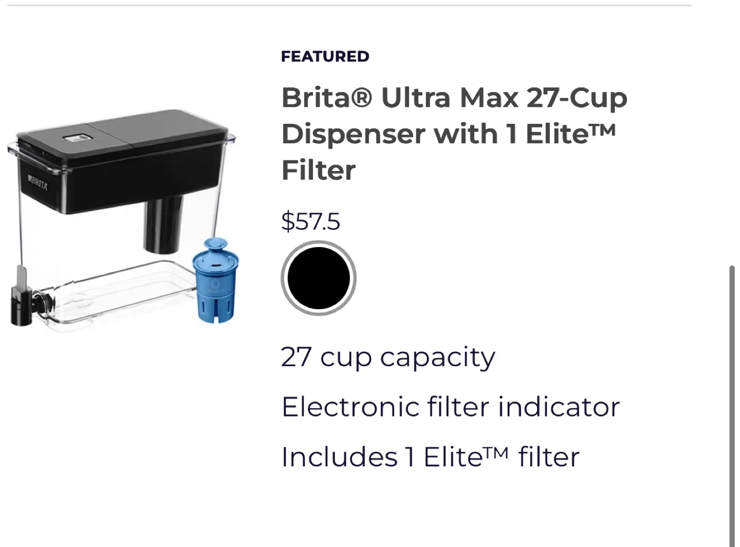 Brita Ultra Max 27-Cup Dispenser image indicator(2)