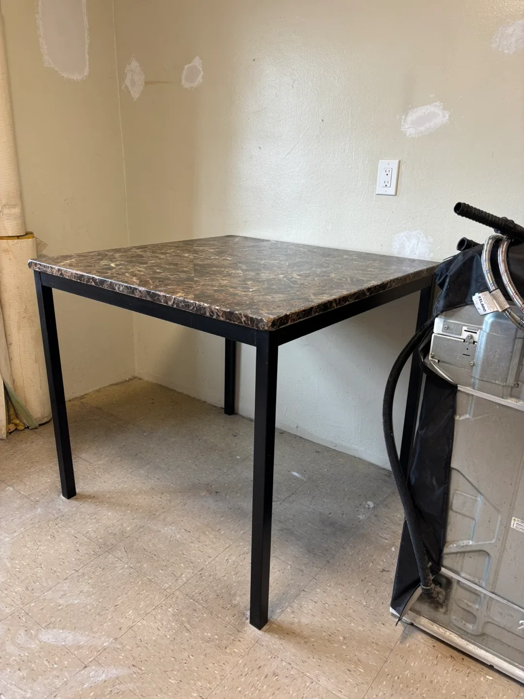 Brown Marble Top Counter Height Dining Table thumbnail