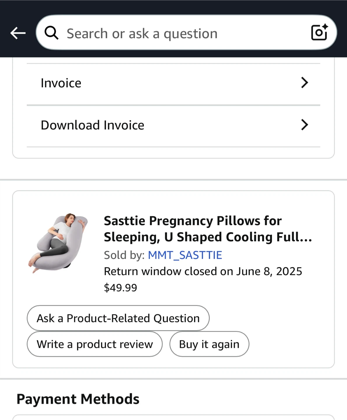 Sasttie Jumbo U Shaped Pregnancy Pillow - Dark Grey - photo 2