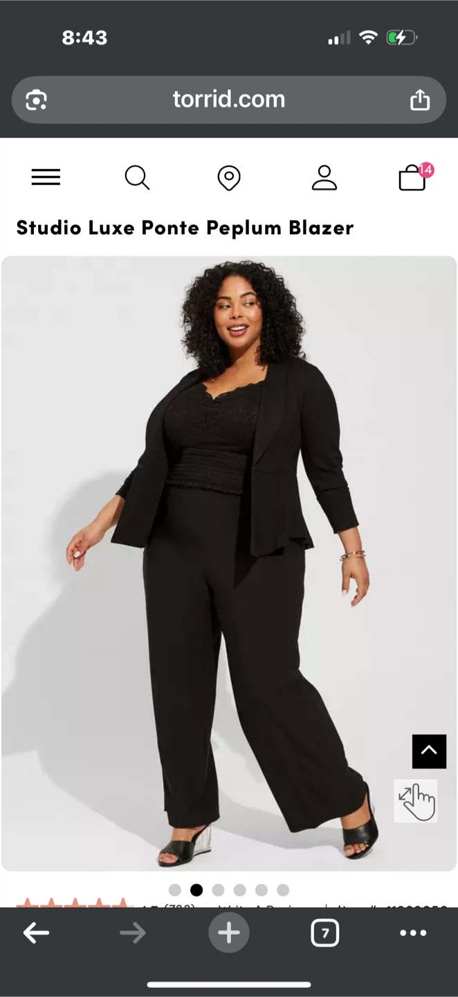 Studio by Torrid Luxe Ponte Peplum Blazer (Size 3 / 3X) - photo 2