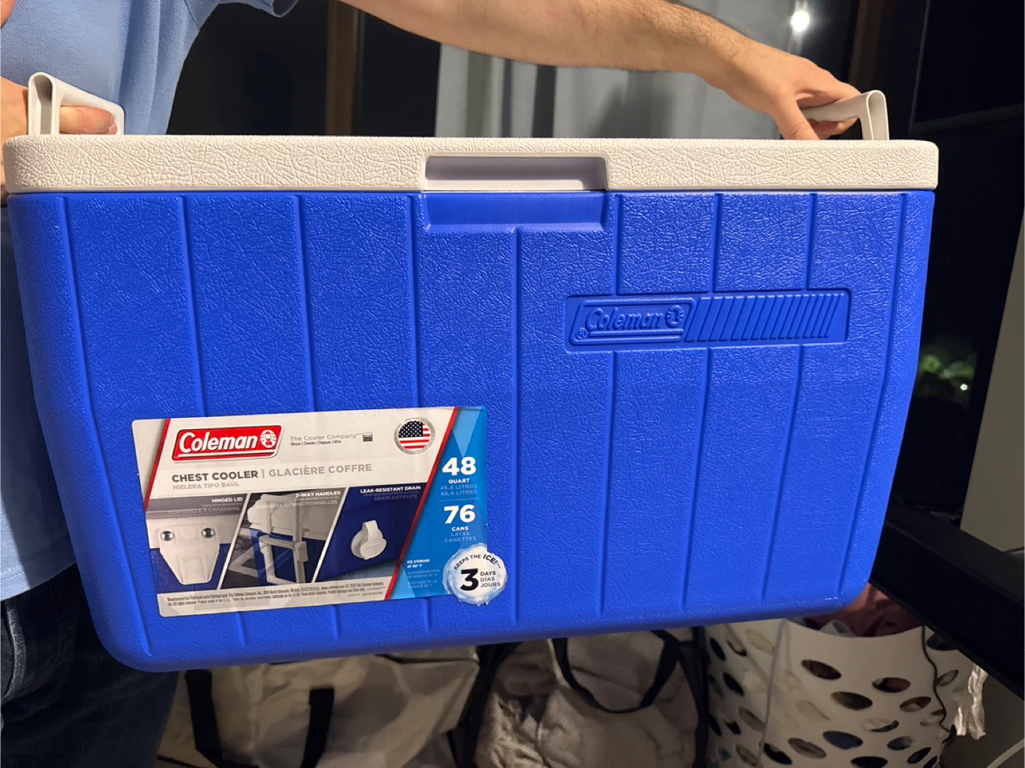 Coleman 48 Quart Chest Cooler - Blue