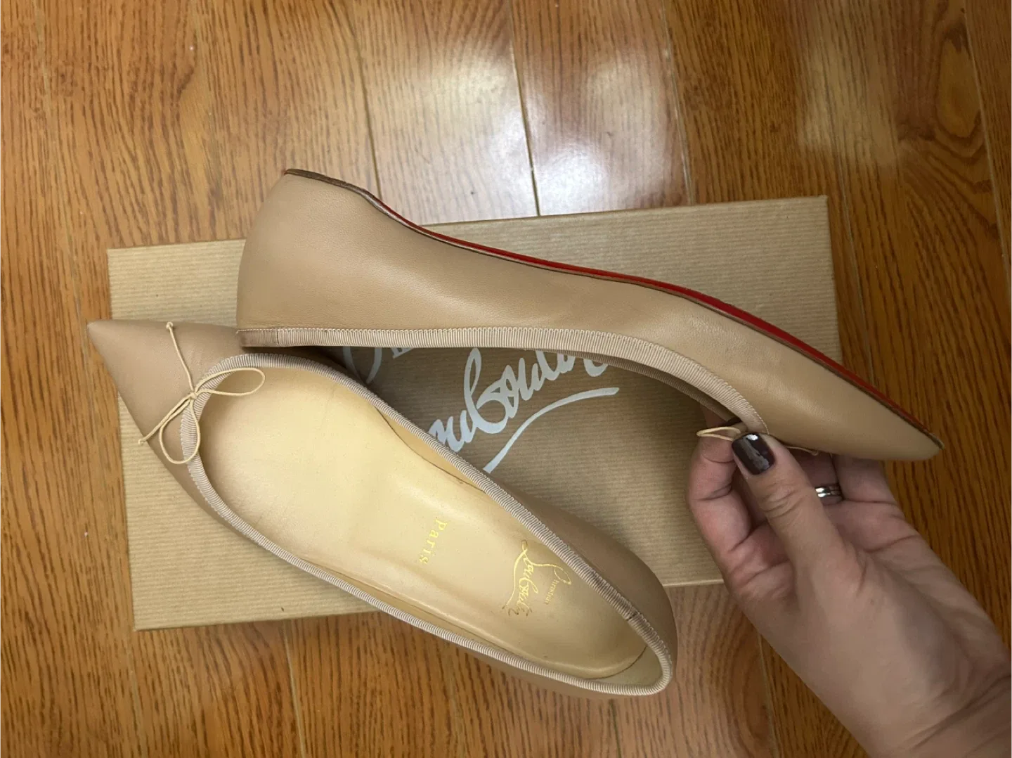 Christian Louboutin Pointed Ballerina Flats - Size 40.5 image indicator(6)