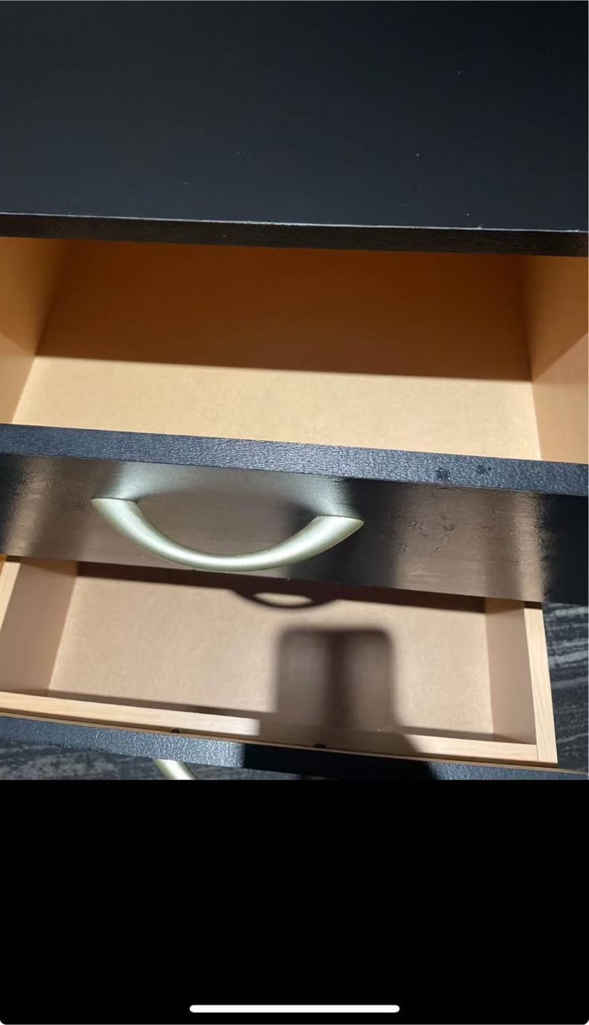 Black 3-Drawer Filing Cabinet - photo 3