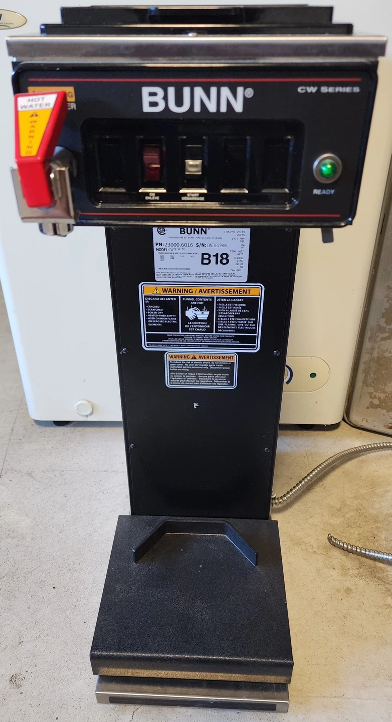 BUNN commercial coffee maker with 4 black push-down tab servers - photo 2