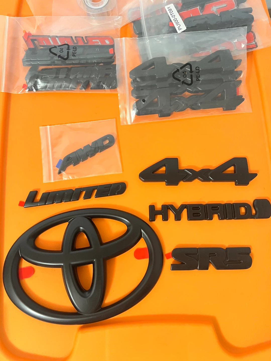 Brand New OEM Toyota Exterior Emblem Blackout Overlay Badges