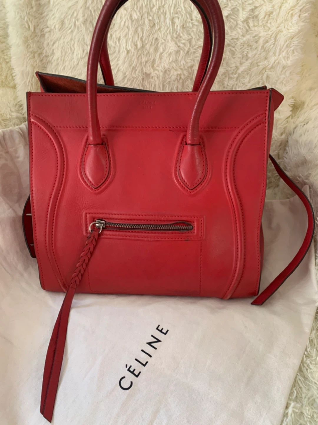 Celine Red Leather Handbag Moving sales.Port Coquitlam