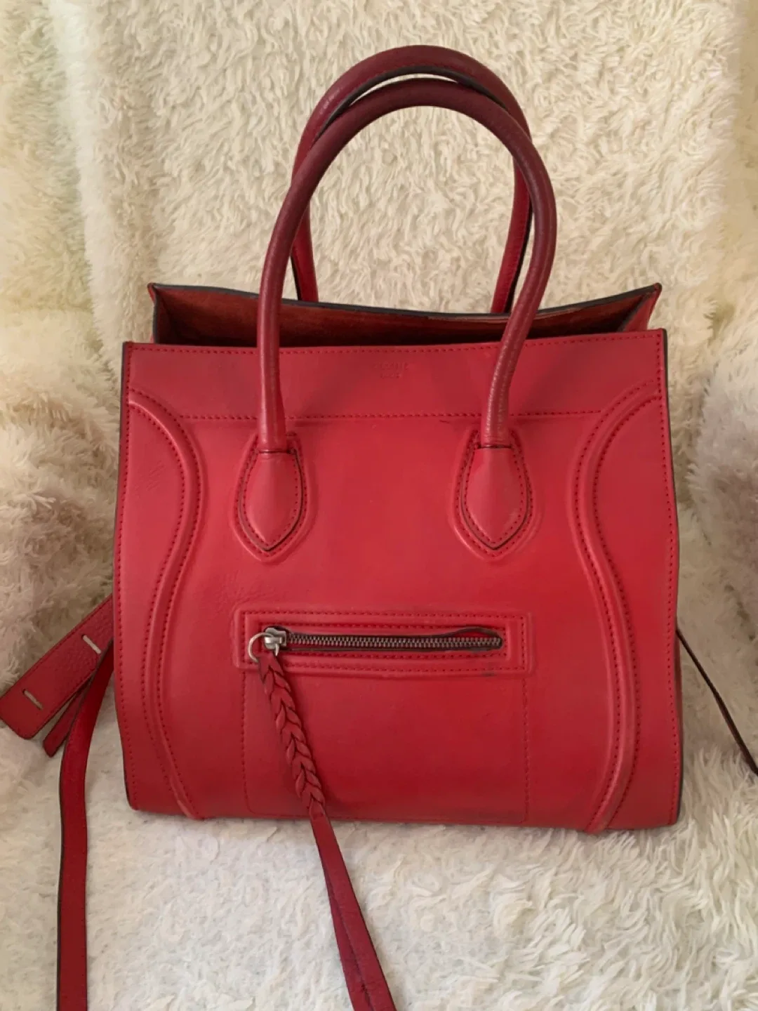 Celine Red Leather Handbag Moving sales.Port Coquitlam image indicator(7)