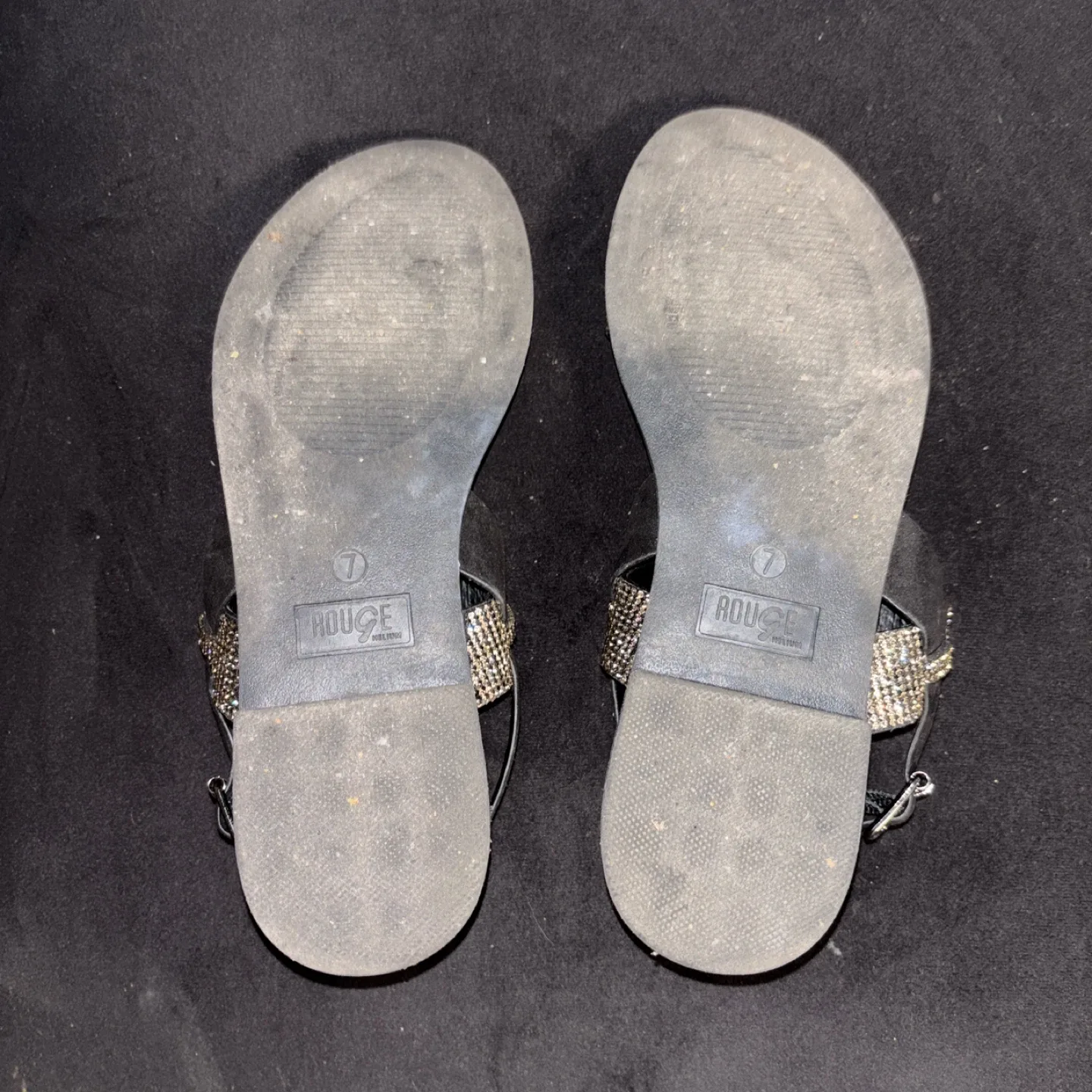 Rouge Helium Rhinestone Sandals - Size 7 image indicator(3)